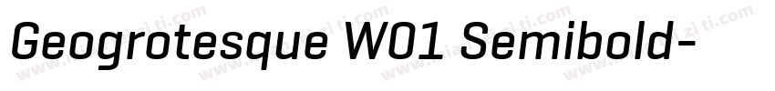 Geogrotesque W01 Semibold字体转换